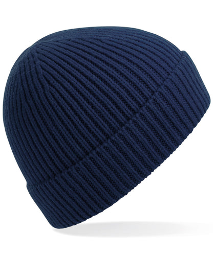Beechfield BC380 Engineered knit ribbed beanie in Oxford Navy
