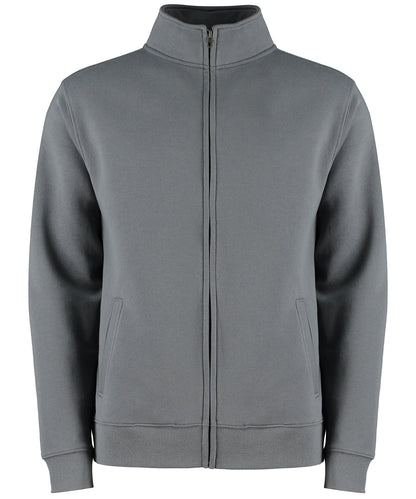 Kustom Kit KK334 Regular fit zipped sweatshirt in Dark Grey Marl