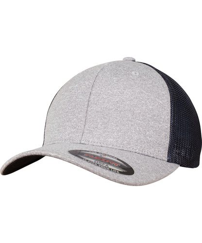 Flexfit by Yupoong YP043 Flexfit melange mesh (6311) in Heather Navy