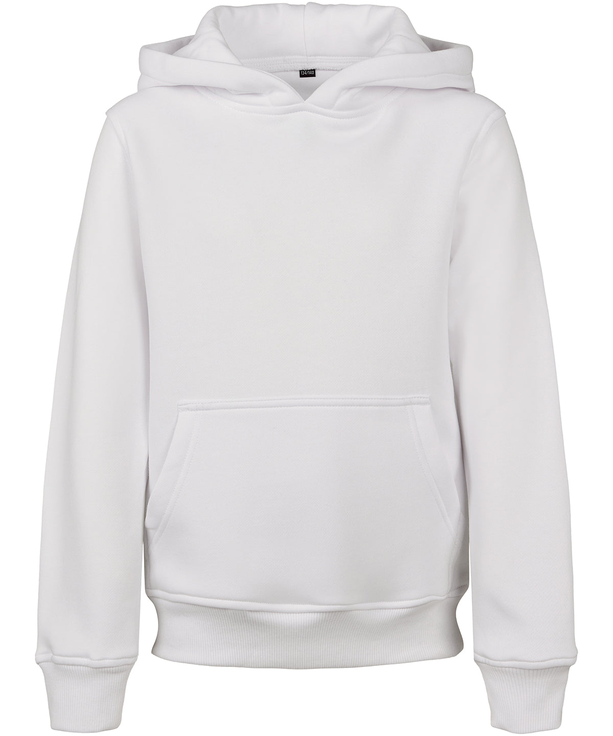 Build Your Brand BY117 Kids basic hoodie in White