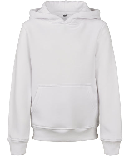 Build Your Brand BY117 Kids basic hoodie in White