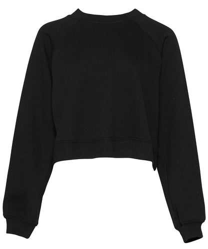 Bella Canvas BE134 Women's raglan pullover fleece in Black