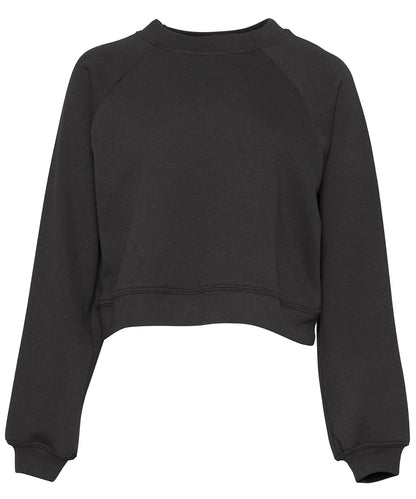 Bella Canvas BE134 Women's raglan pullover fleece in Dark Grey