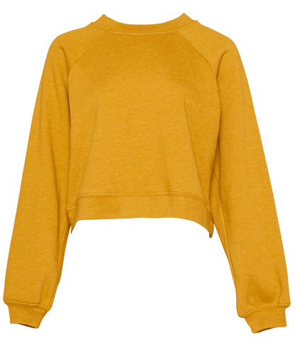 Bella Canvas BE134 Women's raglan pullover fleece in Heather Mustard