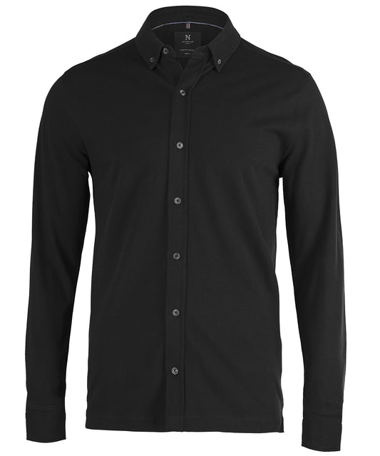 Nimbus N103M Kingston – stretch deluxe piqué shirt in Black
