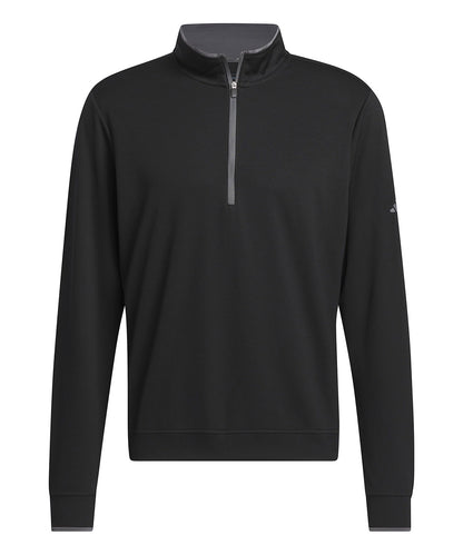 adidas® AD052 UPF lightweight quarter-zip pullover in Black