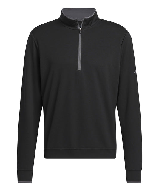 adidas® AD052 UPF lightweight quarter-zip pullover in Black