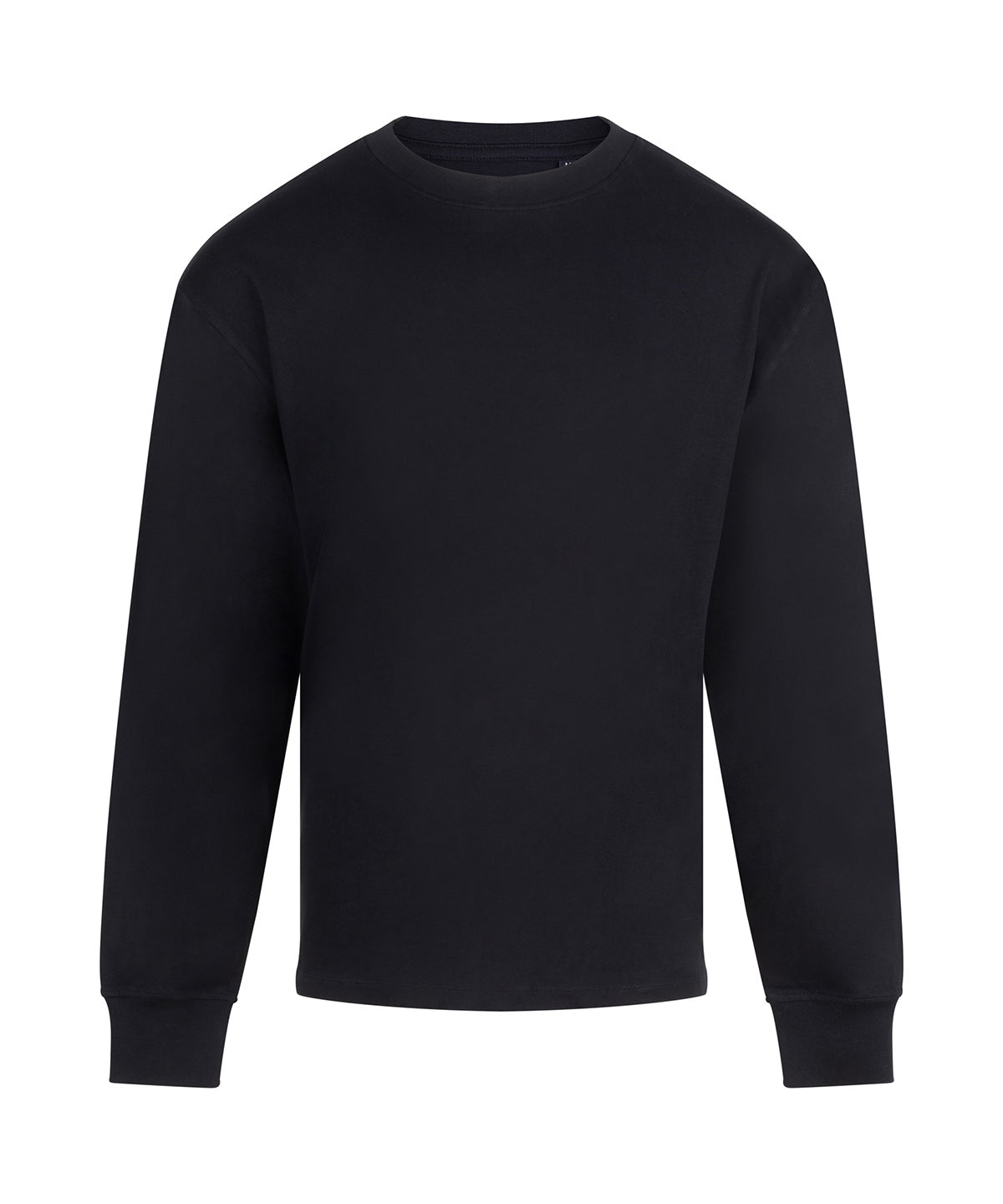 Anthem AM016 Anthem headline heavy long sleeve t-shirt in Black