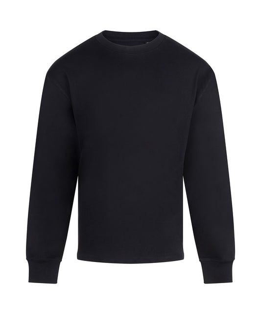 Anthem AM016 Anthem headline heavy long sleeve t-shirt in Black