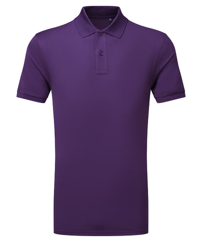 Asquith & Fox AQ001 PRINTGUARD recycled polyester polo in Purple
