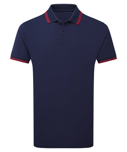 Asquith & Fox AQ011 Classic fit tipped polo in Navy/Red