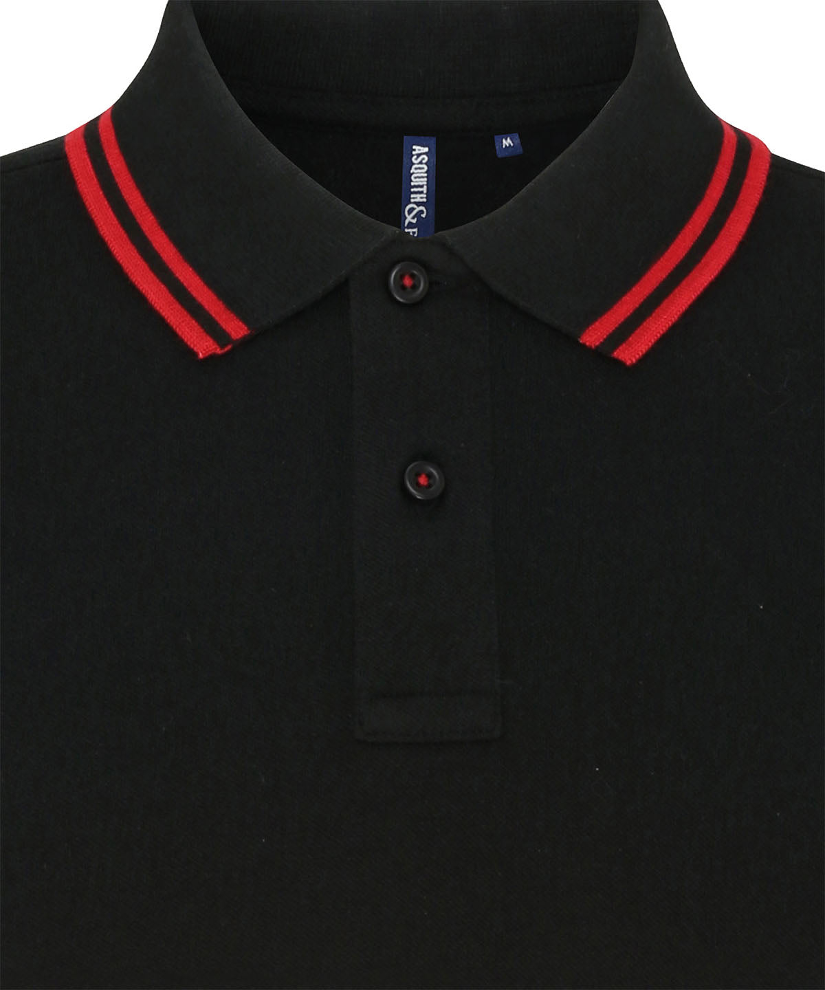 Asquith & Fox AQ021 Women's classic fit tipped polo in Black/Red