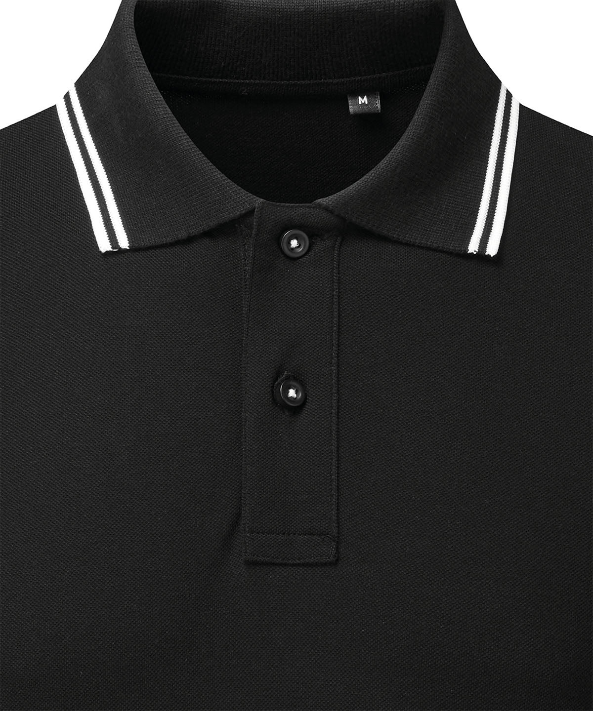 Asquith & Fox AQ021 Women's classic fit tipped polo in Black/White
