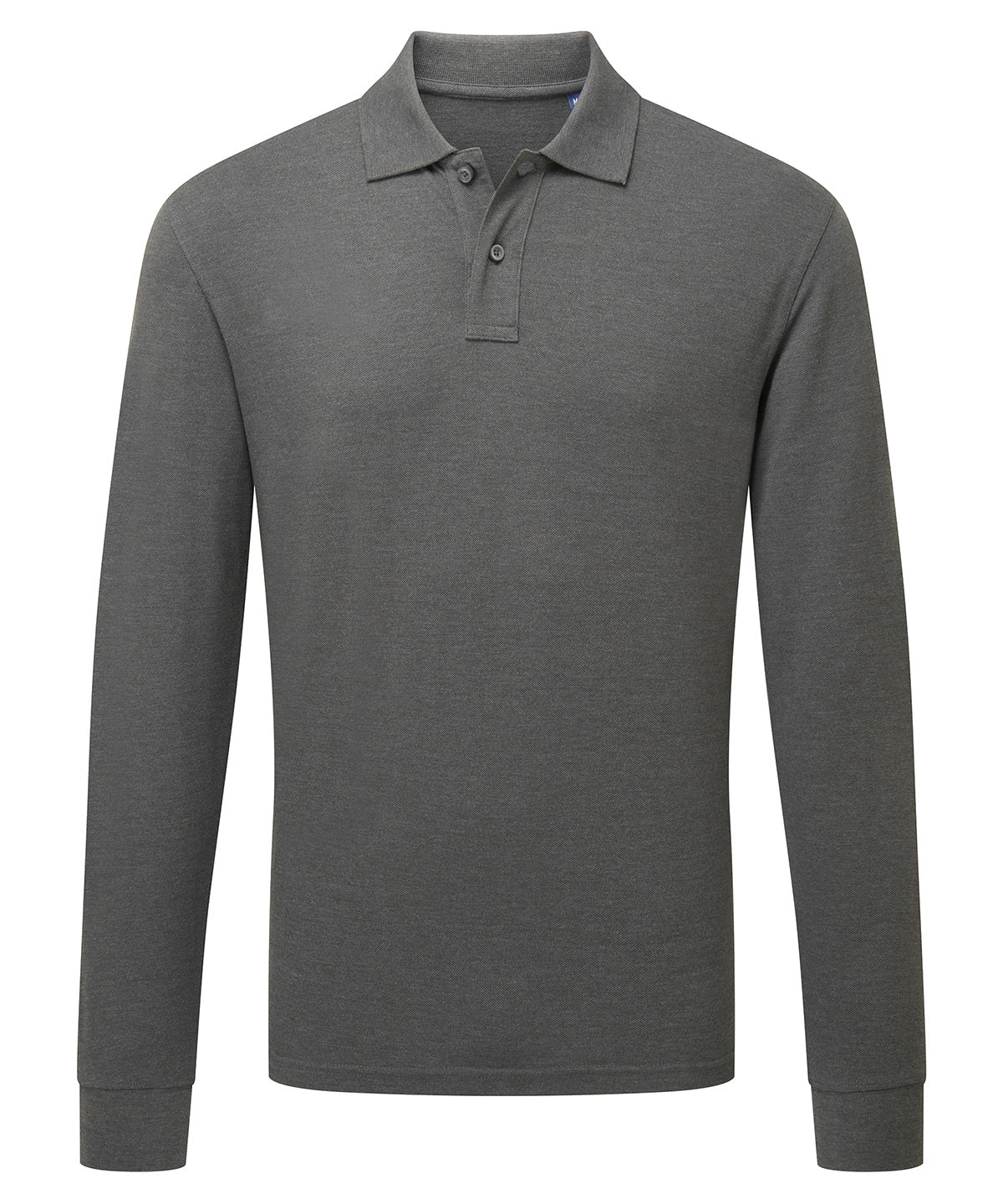 Asquith & Fox AQ030 Men's classic fit long sleeved polo in Charcoal