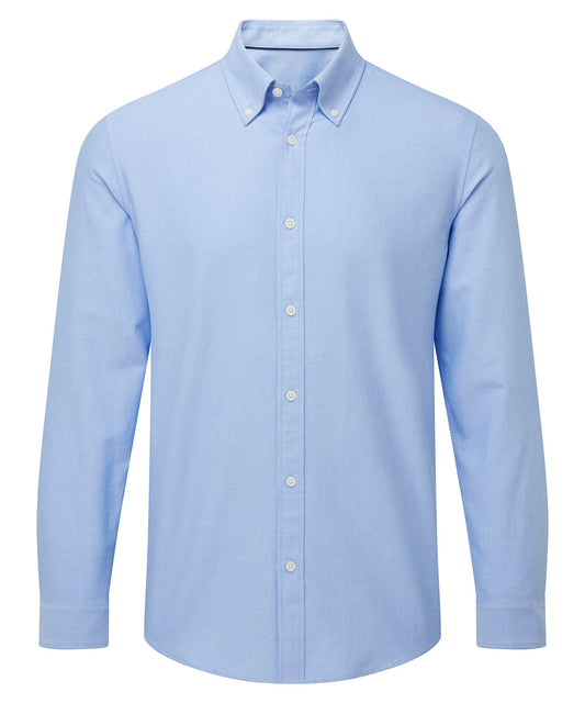 Asquith & Fox AQ039 Men’s cotton long sleeve Oxford shirt in Light Blue