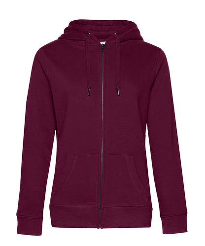 B&C Collection B012F B&C Queen zipped hooded in Dark Cherry