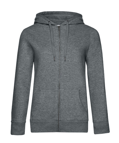 B&C Collection B012F B&C Queen zipped hooded in Heather Mid Grey