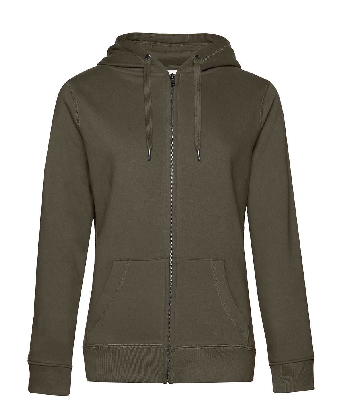B&C Collection B012F B&C Queen zipped hooded in Khaki