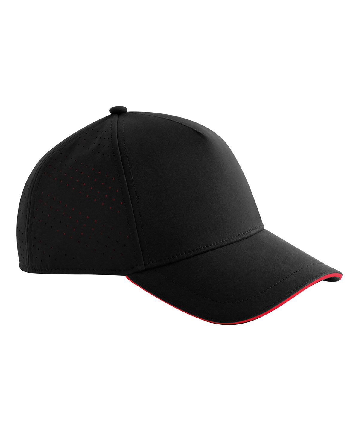 Beechfield B155R Accelerate cap in Black/Red