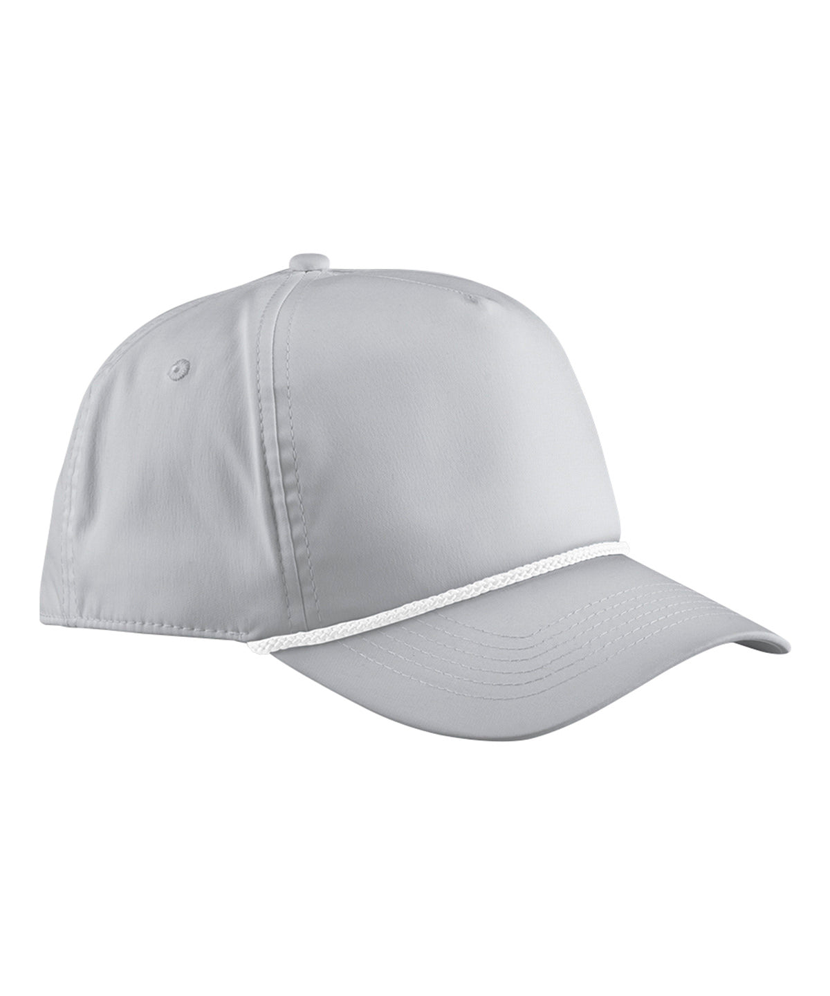 Beechfield B194R Rope detail golf cap in Light Grey/White