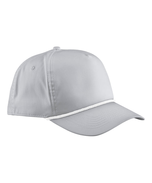Beechfield B194R Rope detail golf cap in Light Grey/White