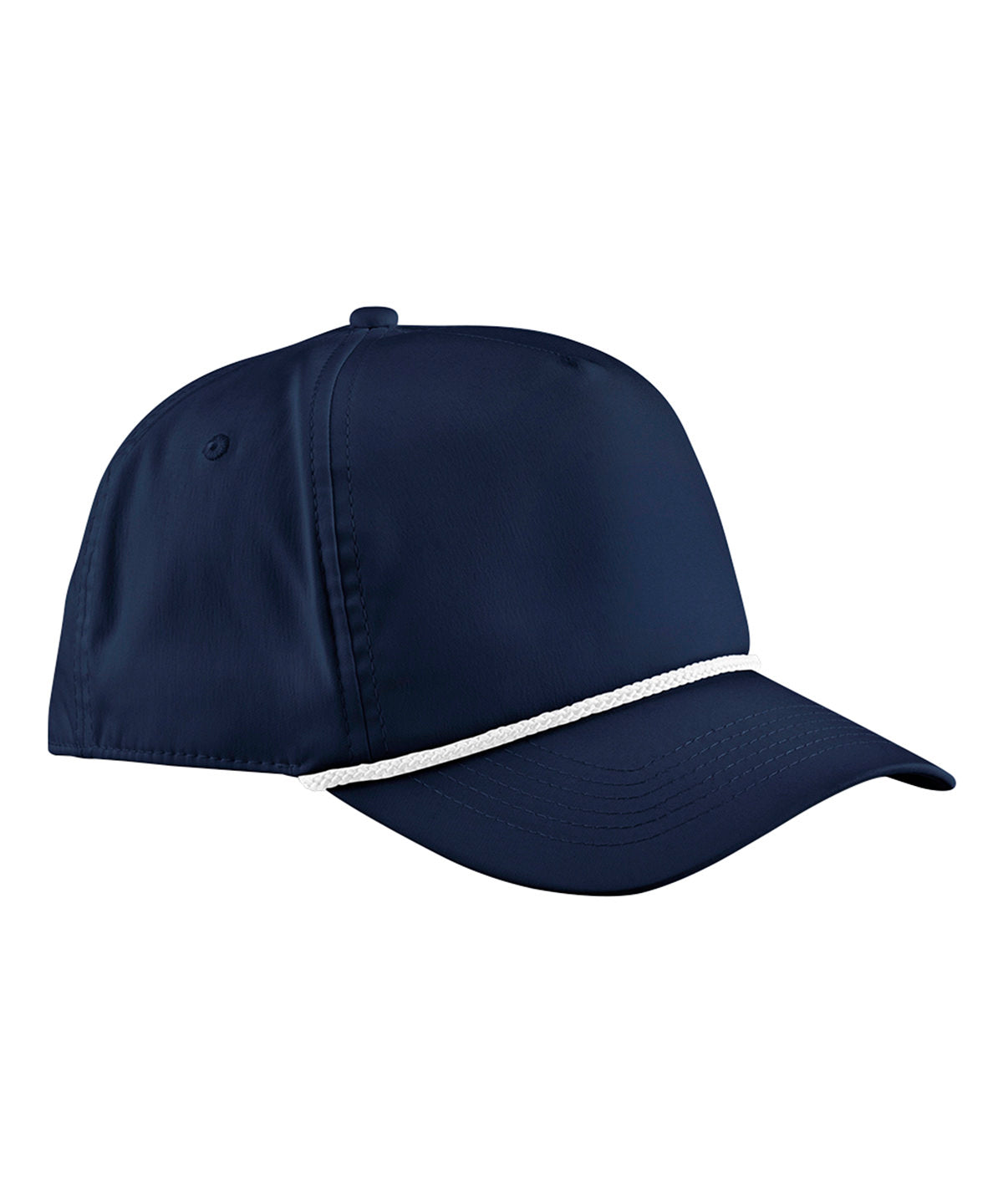 Beechfield B194R Rope detail golf cap in Navy/White