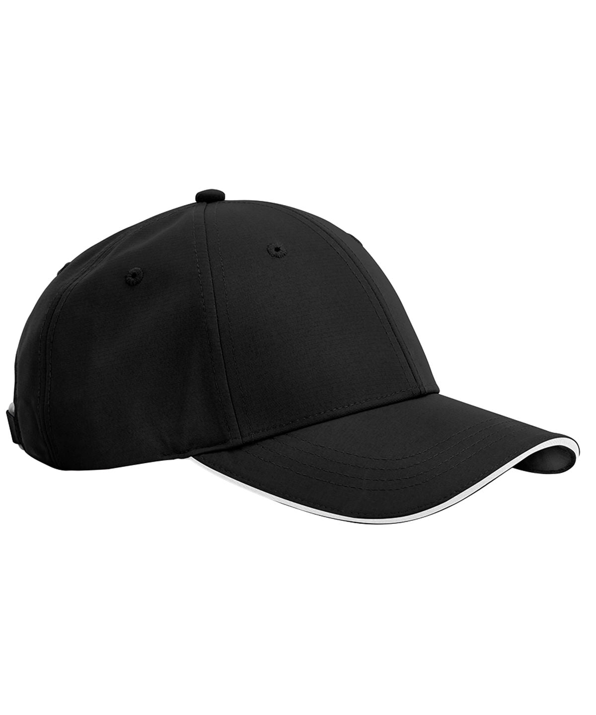 Beechfield B195R Team sports-tech cap in Black/White