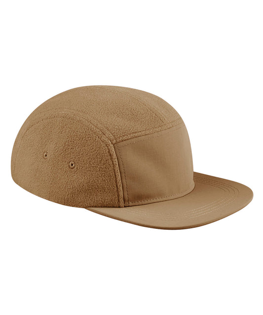 Beechfield B220R Recycled fleece outdoor camper cap in Biscuit