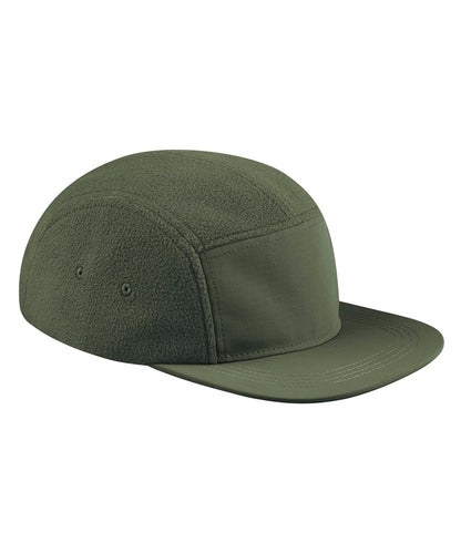 Beechfield B220R Recycled fleece outdoor camper cap in Olive Green