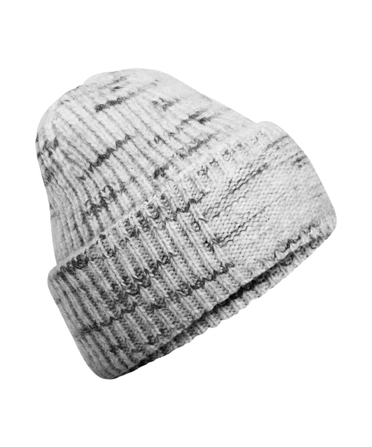 Beechfield B330R Chunky knit reverse patch beanie in Cloudy Haze