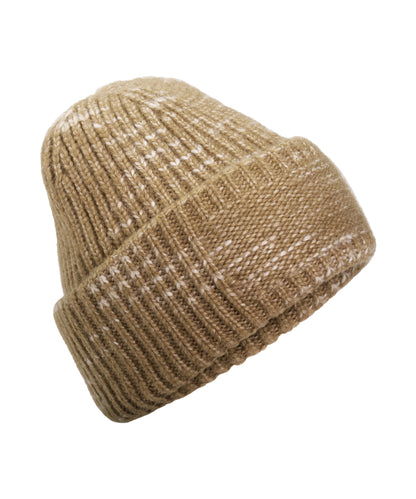 Beechfield B330R Chunky knit reverse patch beanie in Espresso Haze