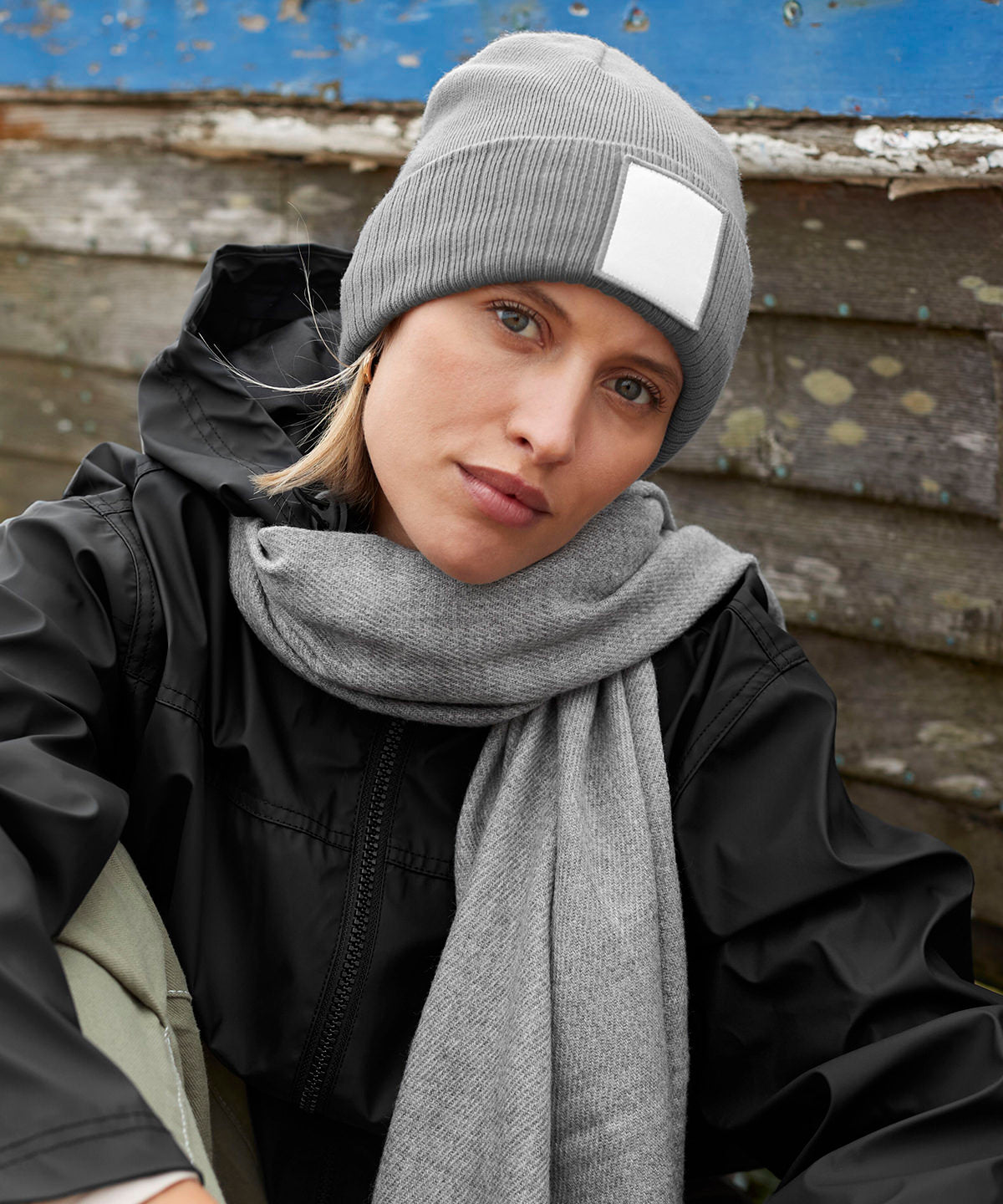 Beechfield B337R Appliqué patch beanie