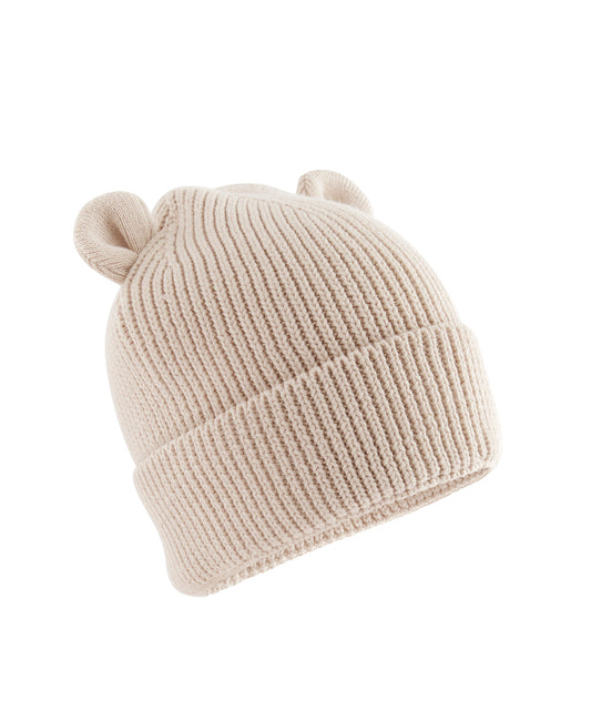 Beechfield B340A Organic baby bear beanie in Almond