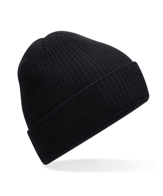 Beechfield B376R Polylana® ribbed beanie in Black