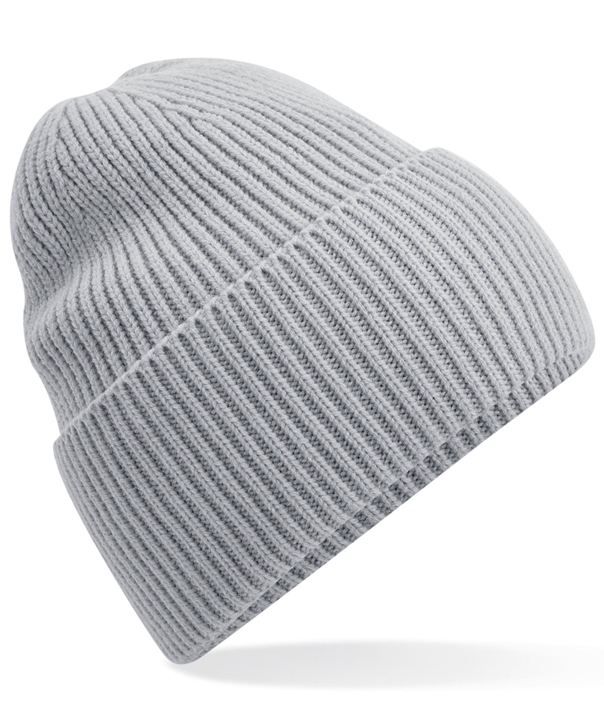 Beechfield B384R Oversized cuffed beanie in Light Grey