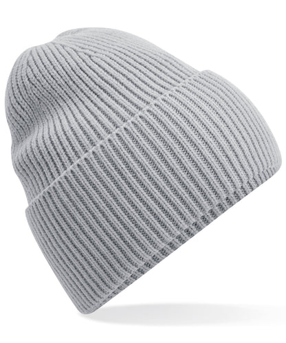 Beechfield B384R Oversized cuffed beanie in Light Grey