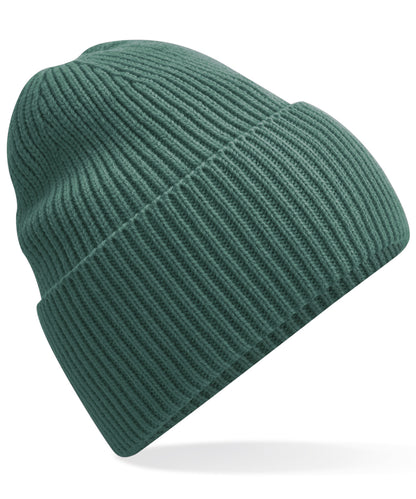 Beechfield B384R Oversized cuffed beanie in Marine Green