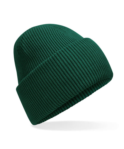 Beechfield B385R Classic engineered deep-cuffed beanie in Bottle Green