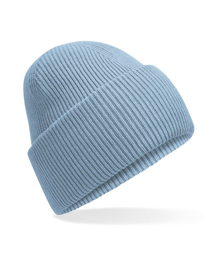 Beechfield B385R Classic engineered deep-cuffed beanie in Dusty Blue