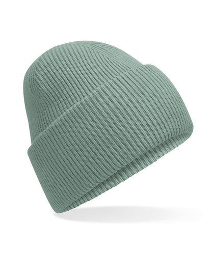 Beechfield B385R Classic engineered deep-cuffed beanie in Dusty Green