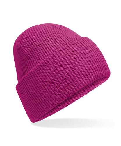 Beechfield B385R Classic engineered deep-cuffed beanie in Festival Fuchsia