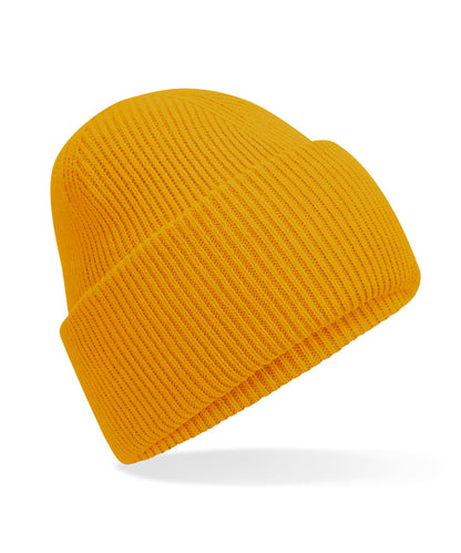 Beechfield B385R Classic engineered deep-cuffed beanie in Mustard