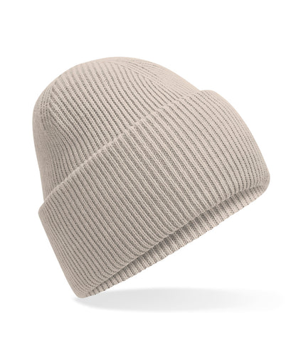 Beechfield B385R Classic engineered deep-cuffed beanie in Natural Stone