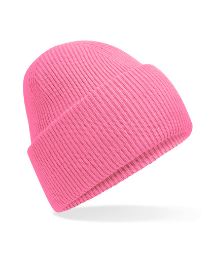 Beechfield B385R Classic engineered deep-cuffed beanie in True Pink