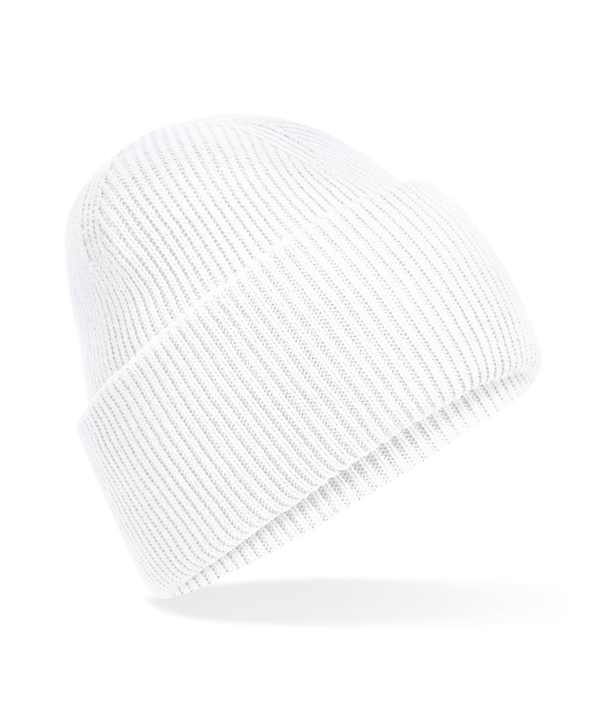Beechfield B385R Classic engineered deep-cuffed beanie in White