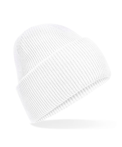 Beechfield B385R Classic engineered deep-cuffed beanie in White