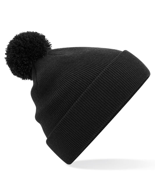 Beechfield B426B Junior original pom pom beanie in Black