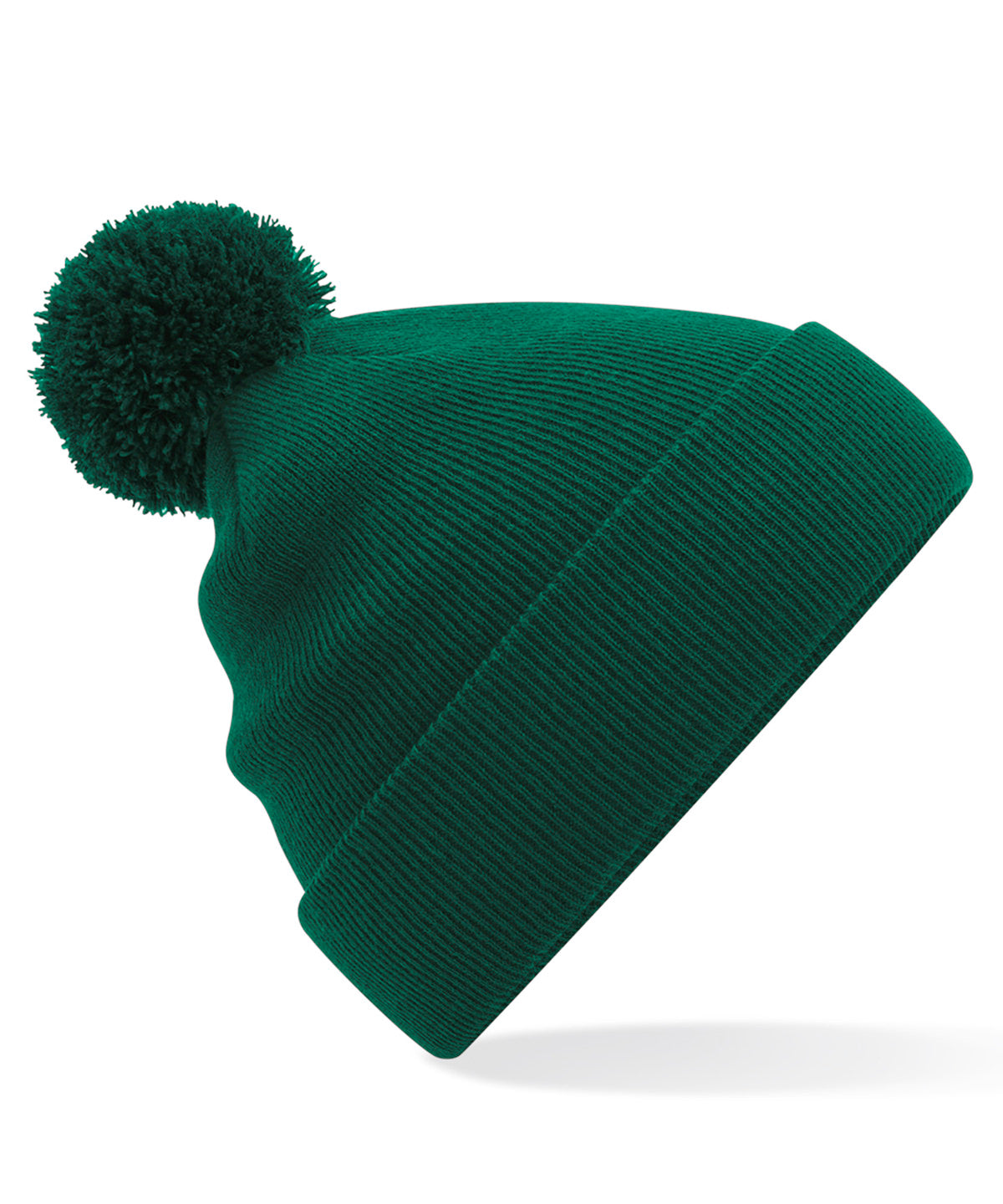 Beechfield B426B Junior original pom pom beanie in Bottle Green
