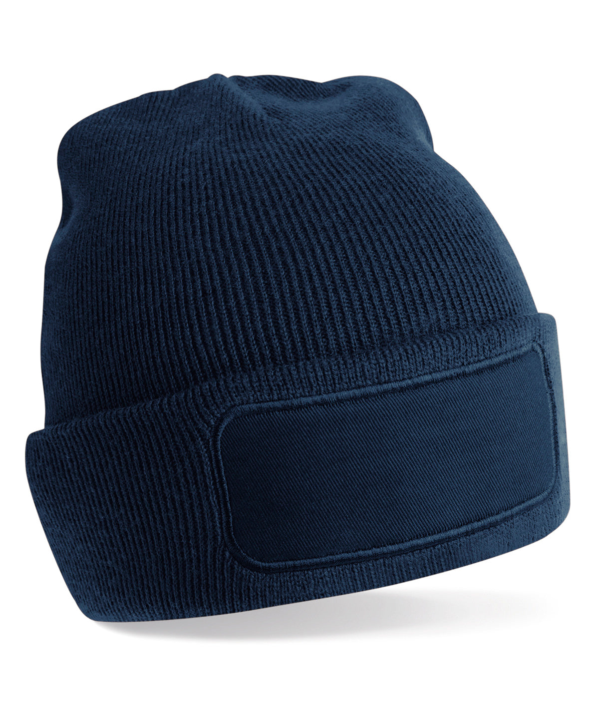 Beechfield B445R Recycled original patch beanie in French Navy