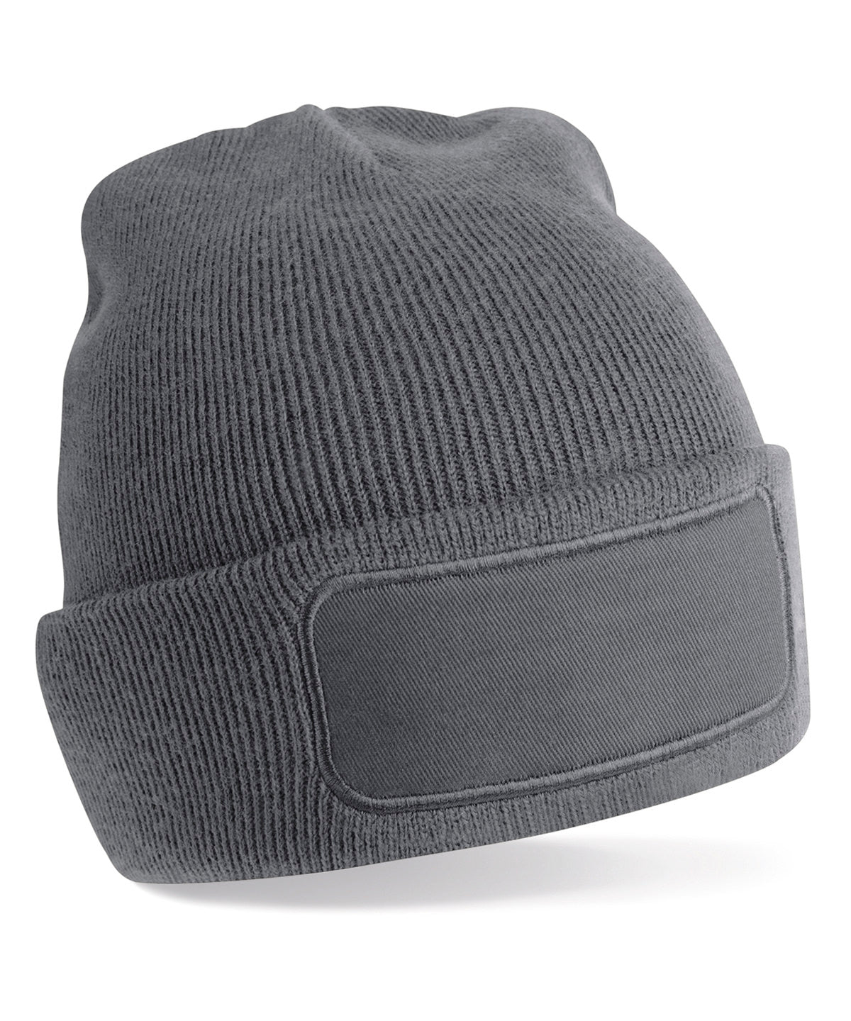 Beechfield B445R Recycled original patch beanie in Graphite Grey